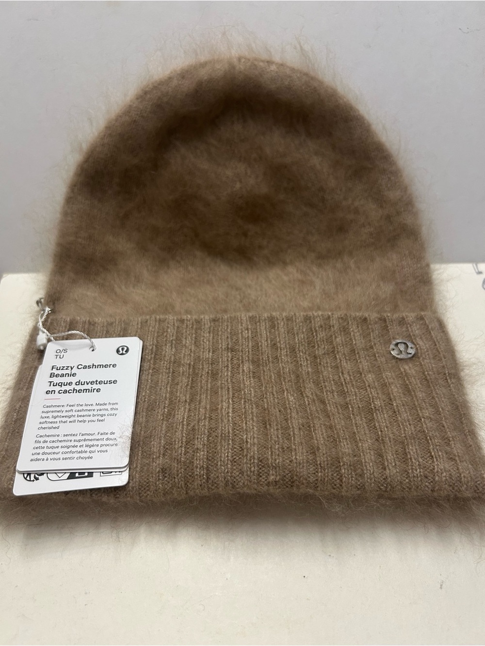 Lululemon Fuzzy Cashmere Beanie Camel Brown NWT